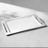 Nehir Rana Sade Çelik Çay Tepsi 48x31 thumbnail 1