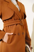 Pelerinli Kuşaklı Kaşe Kaban Taba - 4