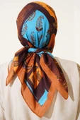 Etnik Desen Soft Pamuk Eşarp Camel - 3