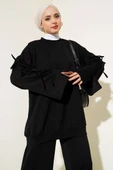 Kol Bağcık Detaylı İkili Takım Siyah thumbnail 2