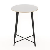 Eportatif Bar Masası Yuvarlak Mutfak Masası Bistro Masa Beyaz 1520 thumbnail 4