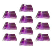 Plastik Şeffaf Mor Sup Kaşık - Tatlı Dondurma Kaşığı - 12.5 Cm. - 50 Adetlik 10 Paket thumbnail 1