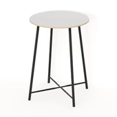 Eportatif Bar Masası Yuvarlak Mutfak Masası Bistro Masa Beyaz 1520 thumbnail 5