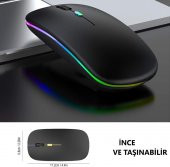 M40 Şarjlı Kablosuz Mouse 80012001600dpi 2.4Ghz Rgb Ledli - 4