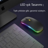 M40 Şarjlı Kablosuz Mouse 80012001600dpi 2.4Ghz Rgb Ledli - 5