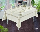 Essen Home 18 Parça Yemek Seti (Masa Ört+Runner+Peçete+Yüzük)-Esila - 2