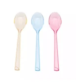 Plastik Şeffaf Beyaz Sup Kaşık - Tatlı Dondurma Kaşığı - 12.5 Cm. - 50 Adetlik 3 Paket - 6