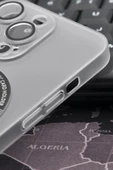 iPhone 13 Pro Max Uyumlu Beyaz Renkli Yarı Şeffaf İnce Sert Kapak Kılıf Kamera Lens Korumalı thumbnail 3