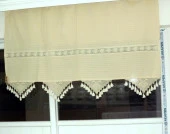 El İşi Dantelli Naturel Buldan Perdesi (140*300) - 1