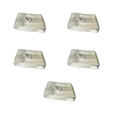 Plastik Şeffaf Beyaz Sup Kaşık - Tatlı Dondurma Kaşığı - 12.5 Cm. - 50 Adetlik 5 Paket thumbnail 1