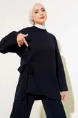 Yandan Bağlamalı Tunik İkili Takım Lacivert thumbnail 2