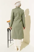Omuz Taşlı Kaşe Kaban Çağla Yeşili thumbnail 3