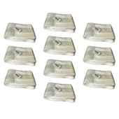 Plastik Şeffaf Beyaz Sup Kaşık - Tatlı Dondurma Kaşığı - 12.5 Cm. - 50 Adetlik 10 Paket thumbnail 1