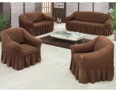 Altın Kelebek Bürümcük Koltuk Örtüsü Std Tk (3+2+1+1)-Kahve - 1