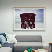 LİLATOLYE Atolye Zed Makrome Kar Bordo Avize ZED89 - 1