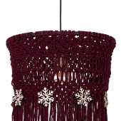 LİLATOLYE Atolye Zed Makrome Kar Bordo Avize ZED89 - 3