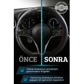 Binek araçlarla uyumlu dikme direksiyon kılıfı - siyah deri terletmez lüks model - 2