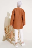 Yandan Bağlamalı Kapitone Kimono Taba - 3