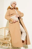 Bel Tünelli Fermuarlı Kaban Camel - 1