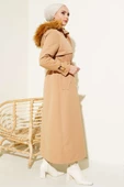Bel Tünelli Fermuarlı Kaban Camel - 3