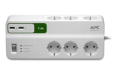 SCHNEIDER ELECTRIC PM6U-GR APC 6'LI AKIM KORUMALI PRİZ - 2 USB HIZLI ŞARJ - 1