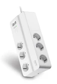SCHNEIDER ELECTRIC PM6U-GR APC 6'LI AKIM KORUMALI PRİZ - 2 USB HIZLI ŞARJ - 2