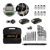 Darbeli Titan Şanjuman 105Nm 2x Akülü Şarjlı Akülü Vidalama Matkap 27 Parça Set Hediye - 3