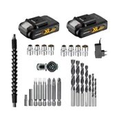 Darbeli Titan Şanjuman 105Nm 2x Akülü Şarjlı Akülü Vidalama Matkap 27 Parça Set Hediye - 5