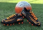 Erkek Futbol Krampon Siyah Turuncu Spor Ayakkabısı - 1