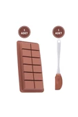 Dubai Çikolatası Kalıbı Silikon Çikolata Kalıbı ve Spatula 2'li Set Çikolata Yapım Kiti thumbnail 2