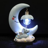 Unicorn Ay Masa Gece Lambası Unicorn Işıklı Biblo Mavi thumbnail 2