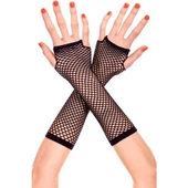 Siyah Renk Uzun File Eldiven - Örgü Eldiven Siyah Renk thumbnail 2