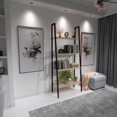 Dekoratif Ahşap Ve Metal Kitaplık Çok Amaçlı Raf - 2