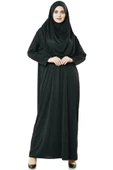 Siyah Namaz Elbisesi - Kabe Motifli Seccade ve Tesbih - İbadet Seti - 2