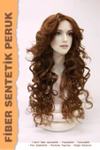 UZUN SU DALGALI FİBER SENTETİK PERUK thumbnail 3