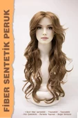 UZUN DALGALI FORMDA FİBER SENTETİK PERUK thumbnail 2