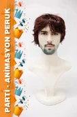 PARTİ / ANİMASYON PERUĞU - KISA KIZIL RENK thumbnail 1