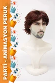 PARTİ / ANİMASYON PERUĞU - KISA KIZIL RENK thumbnail 2
