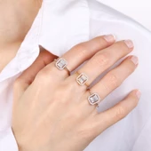 Baguette Sarı Altın Yüzük - 4