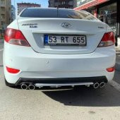 Hyundai Accent Blue Difüzör Plastik 4 çıkış egzoz görünümlü - 1