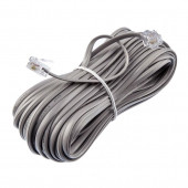 30 METRE ADSL MODEM TELEFON HAT KABLO 30 MT RJ 11 HAZIR UC JAKLI ARA KABLO GRİ - 3