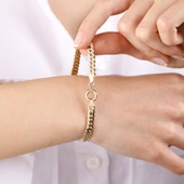 Gurmet Altın Bileklik 14 Ayar 6mm thumbnail 1