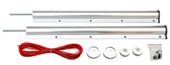 Cam Balkon Ve Pvc Uyumlu Alüminyum Balkon Çamaşır Kurutma Askısı Eloksal - 1
