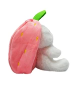 35 Cm Peluş Özel Hediye Çilek Tavşan Özel Tasarım- Fermuarlı Yapısıyla Hem Çilek Hem De Tavşan thumbnail 3