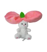 35 Cm Peluş Özel Hediye Çilek Tavşan Özel Tasarım- Fermuarlı Yapısıyla Hem Çilek Hem De Tavşan thumbnail 4