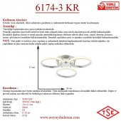 Eray Aydınlatma 6174-3 Krom Led Avize - 4