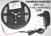 Yeşil Şerit Led + 12Volt Adaptör Set Tak Çalıştır(5METRE) 3CHİP - 1