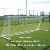 Okare Spor Halı Saha Futbol Kale Filesi 2x5x1m- 4mm Polipren ip - 1