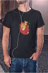Aslan Kral Çizgi Baskılı Tişört Erkek Hediye Doğum Günü Hediyesi T-shirt - 3