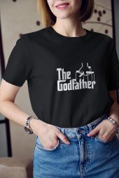 The Godfather Yazı Baskılı Tişört Kadın Hediye Doğum Günü Hediyesi T-shirt - 3